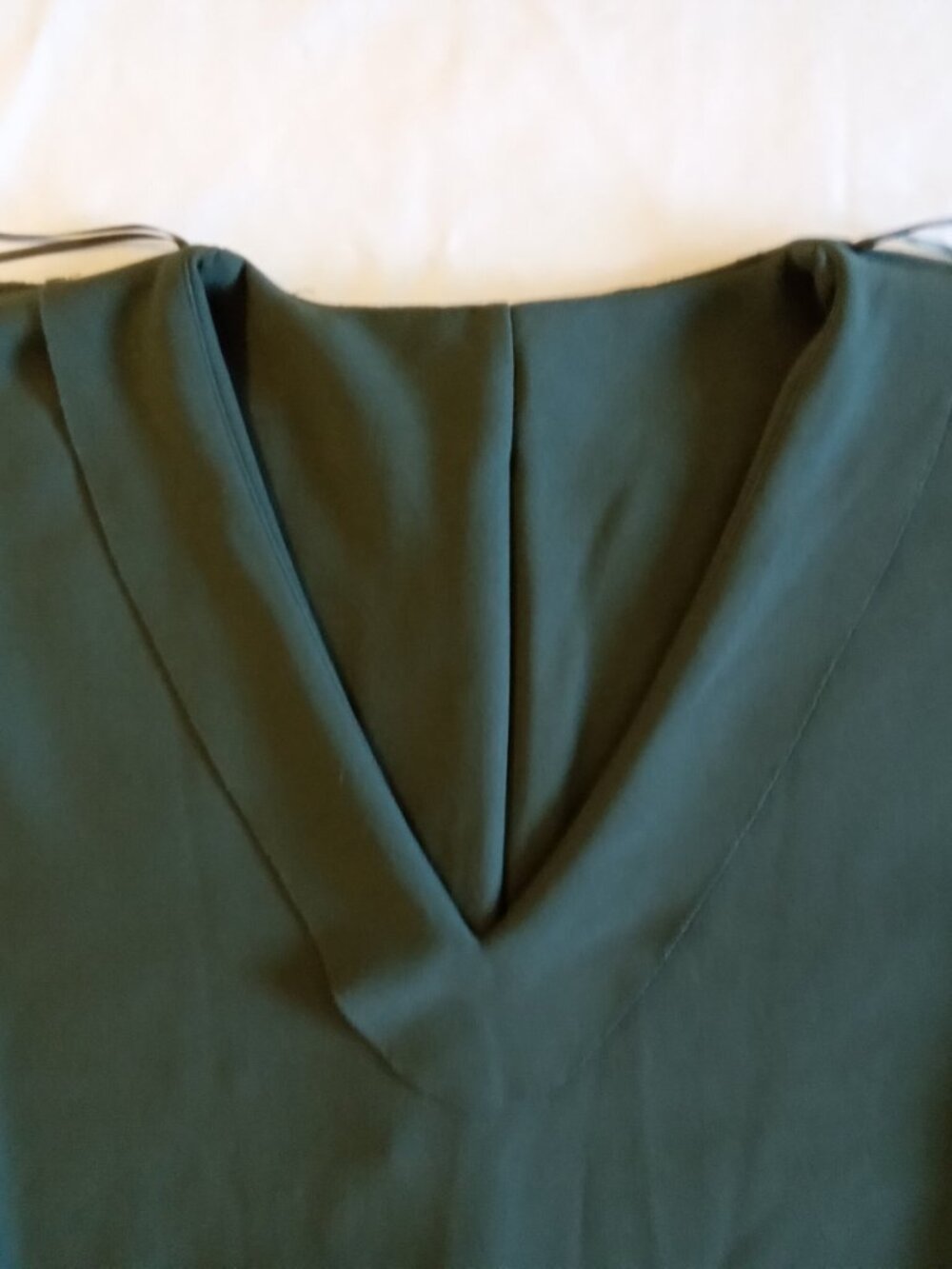 Women's Zara large sage green dress, v neck - Picture 9 of 12